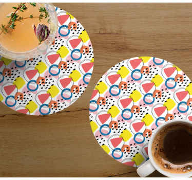 Untersetzer modern Malerei kunst geometrisches Muster - TenStickers