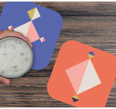 幾何学模様アート現代コースター - TENSTICKERS