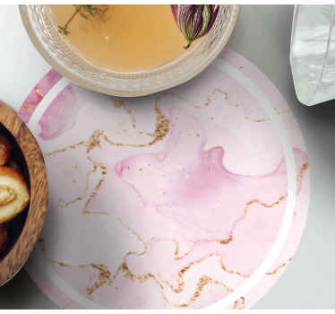 Posavasos textura Mármol de oro rosa - TenVinilo