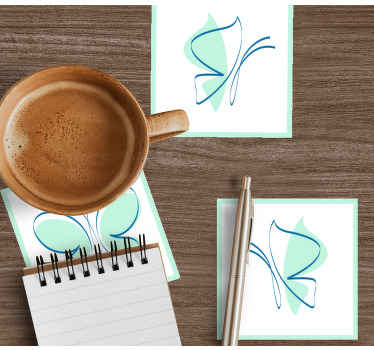 Siluety kachlových motýlů vícepodtácek - TenStickers