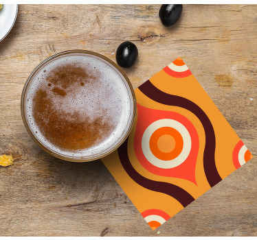 Dessous de verre vintage Oeil coloré orange - TenStickers