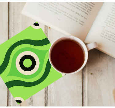 žalias 70-ųjų apskritimų senovinis kalnelius - „Tenstickers“