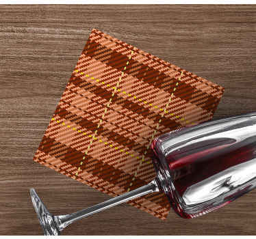 70'ers stof mønster vintage coaster - TenStickers