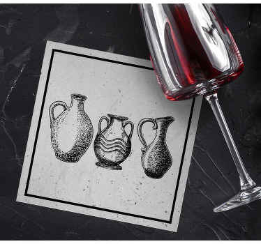 ελληνικά αγγεία vintage τρενάκι - TenStickers