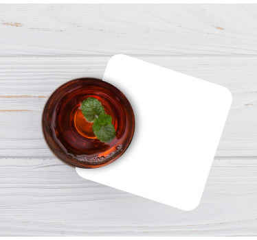 Posavasos blanco monocolor - TenVinilo