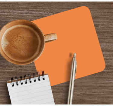 Orange modern vinyl coaster - TenStickers