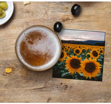 Güzel ayçiçeği alan modern coaster - TenStickers