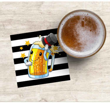 Posavasos cerveza Divertido diseño de cerveza - TenVinilo