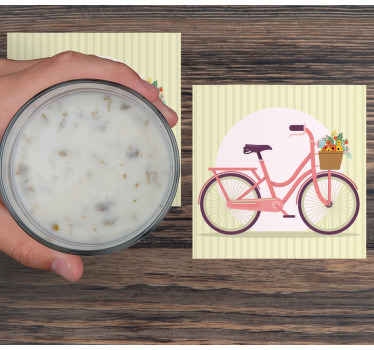 Sol og cykel moderne coaster - TenStickers