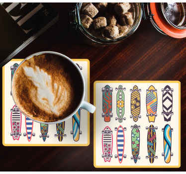 Skateboards vintage coaster - TenStickers