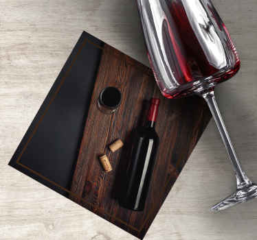 Untersetzer Vintage Wein und korken - TenStickers
