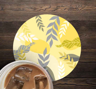 Pantone plants modern coaster - TenStickers