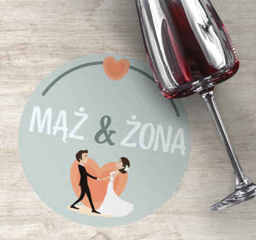 αστείο χορευτικό ζευγάρι γάμου σουβέρ - TenStickers