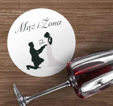 Podstawka Mężczyzna na kolanie z imionami - TenStickers