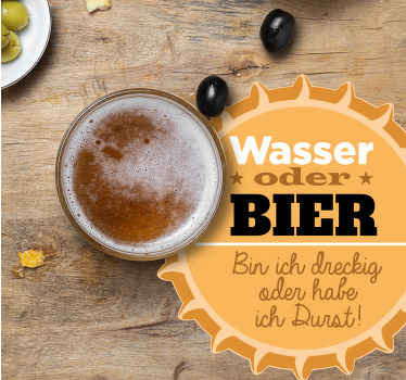Untersetzer Bier Wasser- oder untersetzer - TenStickers