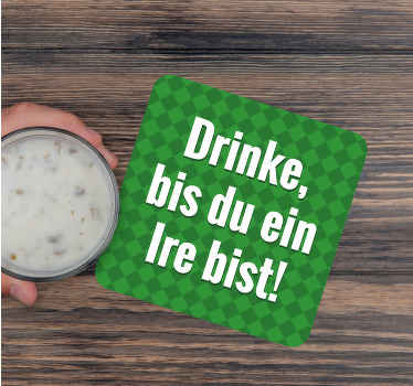 Drink till Irish  beer mats - TenStickers
