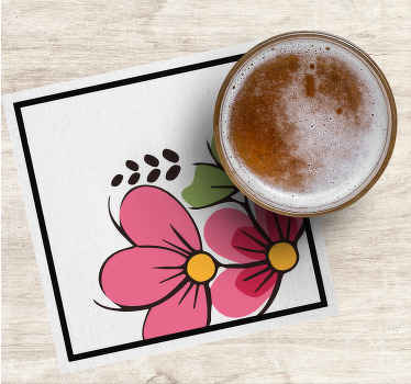 Rosa halvblomster underlag moderne - Tenstickers