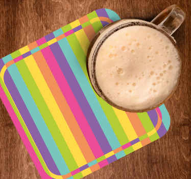 Posavasos moderno Diseño de colores brillantes - TenVinilo