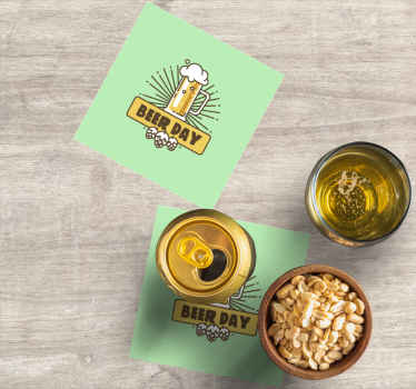 Dessous de verre biere Vert - TenStickers
