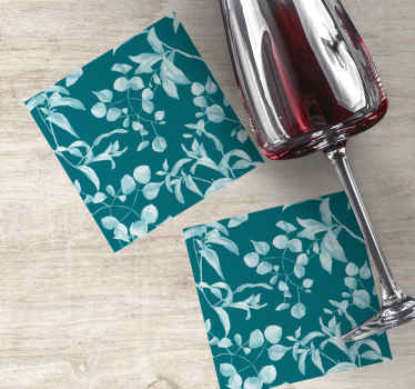 Mavi sulu boya tasarımı modern vinil altlığı - TenStickers