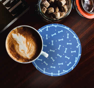 Fantastisk blå baggrund knogler moderne coaster - TenStickers