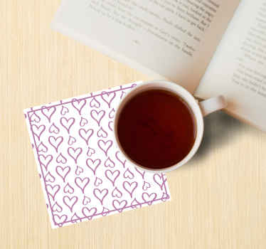 Untersetzer modern herzen gemusterter druck - TenStickers