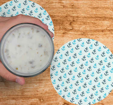 Torz kék horgony mintás modern alátét - TenStickers