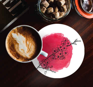 Posavasos vintage Flor de cerezo japonés - TenVinilo