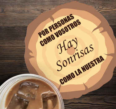 Posavasos boda Hoy sonrisas felices - TenVinilo
