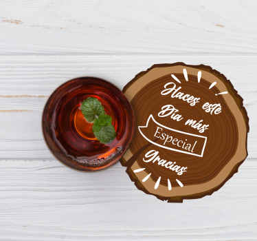 Posavasos boda Haces mas especial este dia - TenVinilo