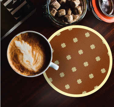 πουά πλεκτό μοτίβο υφή coaster - TenStickers