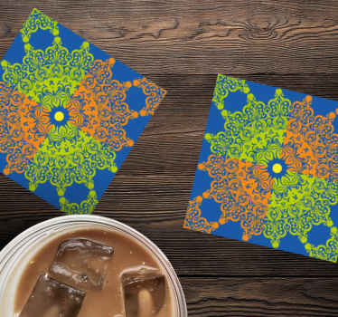 Fliesen Untersetzer buntes mandala-muster - TenStickers