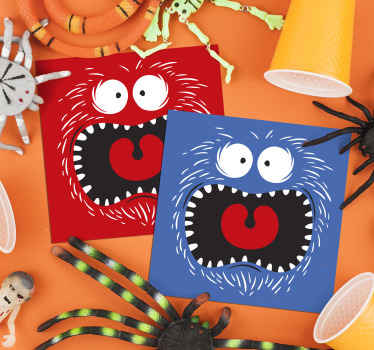 Modern and colorful Halloween drink coaster - TenStickers