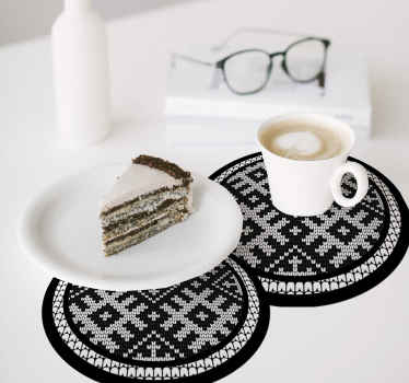 Viking láncolt négyzetek minta modern alátét - TenStickers