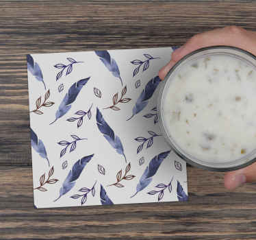 Elegant abstract  feather  vintage coaster - TenStickers