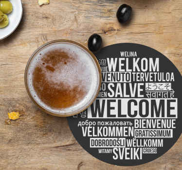 Posavasos con frases Circulo de bienvenida - TenVinilo