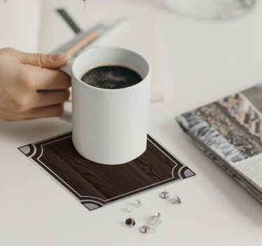 Onderzetter vintage houten bistro - TenStickers