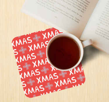 Kalėdų raudono rašto kalėdiniai padėkliukai - „Tenstickers“