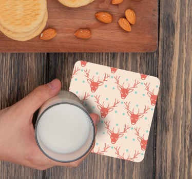 Rødrein mønster underlag jul - Tenstickers