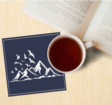 Posavasos moderno Montañas de color sólido - TenVinilo
