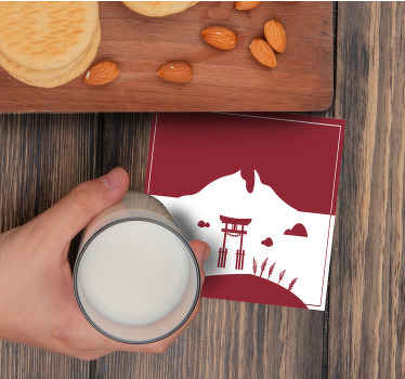 Japán szerkezet tó modern poháralátét - TenStickers