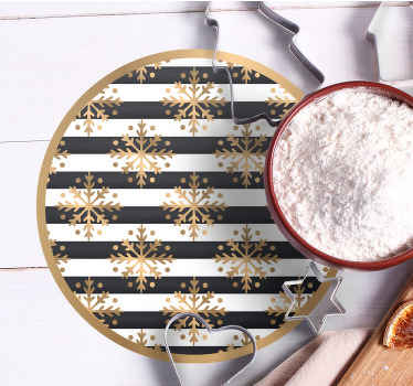 χρυσές νιφάδες χιονιού για το χριστουγεννιάτικο τουρνουά - TenStickers