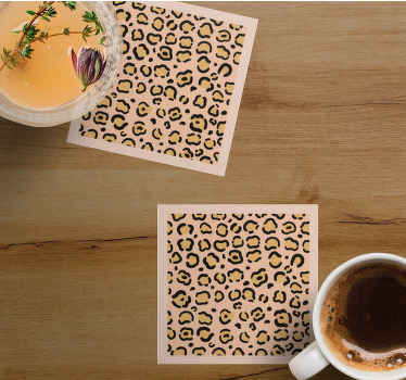 Leopardo pastelinės spalvos spauda modernus padėkliukas - „Tenstickers“