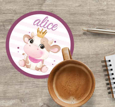 Roztomilá kráva pro dívku se jménem tácky - TenStickers