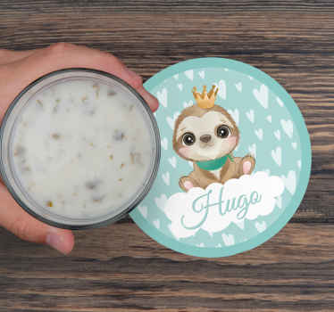 Geek coasters cute sloth design - TenStickers