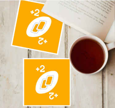 UNO cards plus two geek coasters - TenStickers