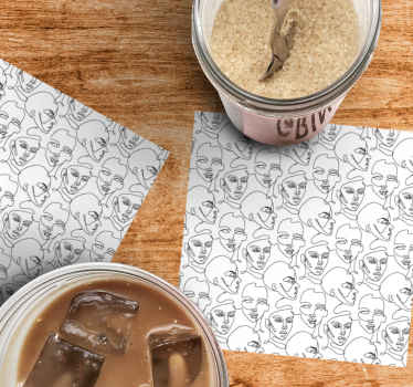 Line art αντιμετωπίζει μοτίβο πιο σουβέρ - TenStickers