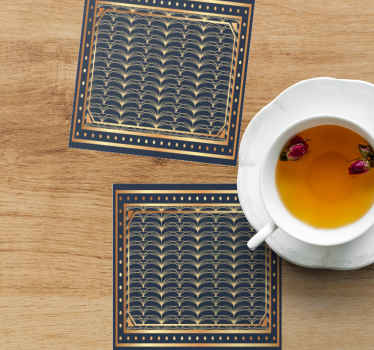 „moderná tácka s kovovým vzorom v štýle art deco - Tenstickers