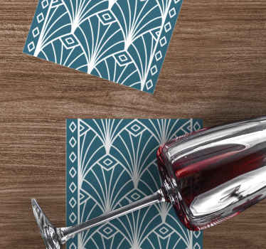 „art deco“ modrobílé oblouky moderní dráha - TenStickers