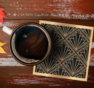 Rhomboid "art deco" mønster moderne coaster - TenStickers
